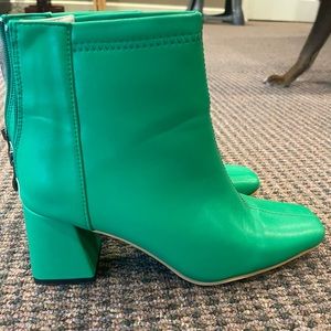 Never worn green ankle boots